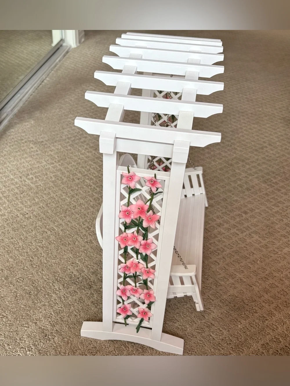 American Girl Doll Trellis Swing